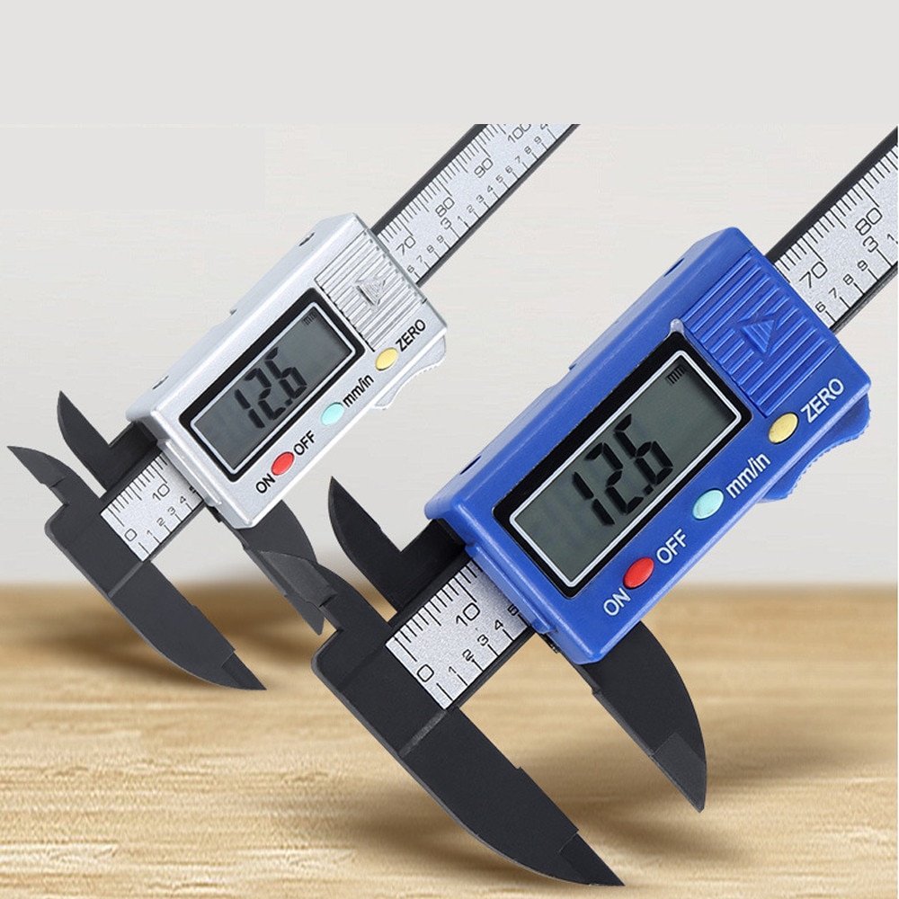 80/100Mm Lcd Digitale Elektronische Carbon Fiber Schuifmaat Gauge Micrometer Lcd Digitale Elektronische Koolstofvezel Remklauw