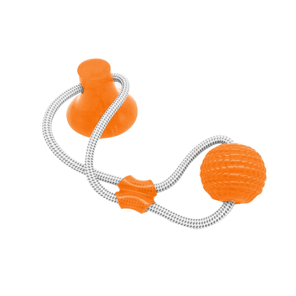 Multifunctioneel speelgoed voor honden met een kiesbijt, rubberen kauwbal, veilige reiniging van tanden, elastische tpr, zachte puppy, zuignap, bijtspeeltje voor honden: J