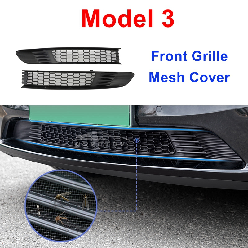 Car Lower Bumper Anti Insect Net for Tesla Model Y 3 Highland Front Grille Mesh Cover Air Inlet Vent Panel
