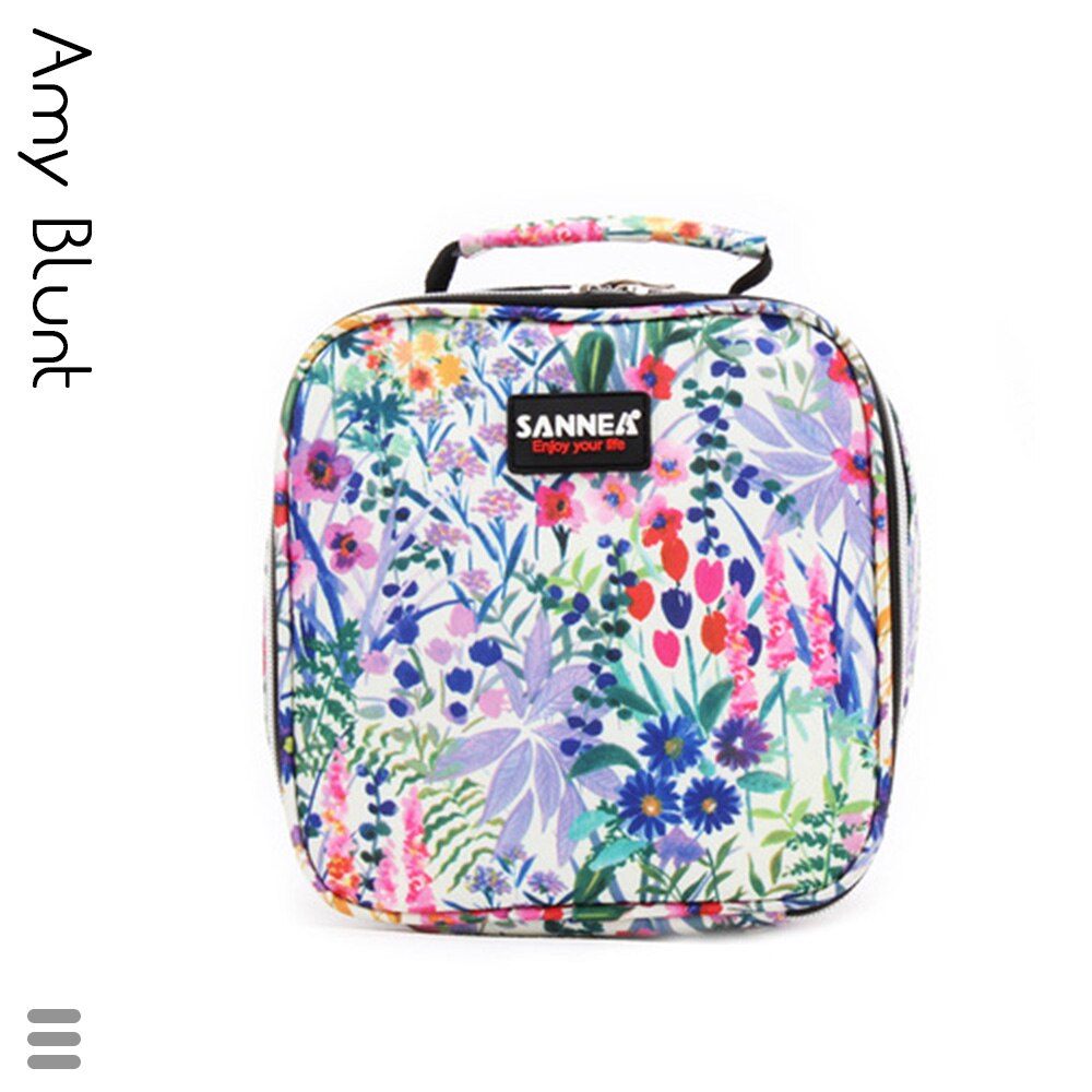 Small Capacity Insulation Bag Simple Outdoor Children Ice Bolsa Harajuku Print Picnic Portable Cooler Tote CL697-2: Painted flowers