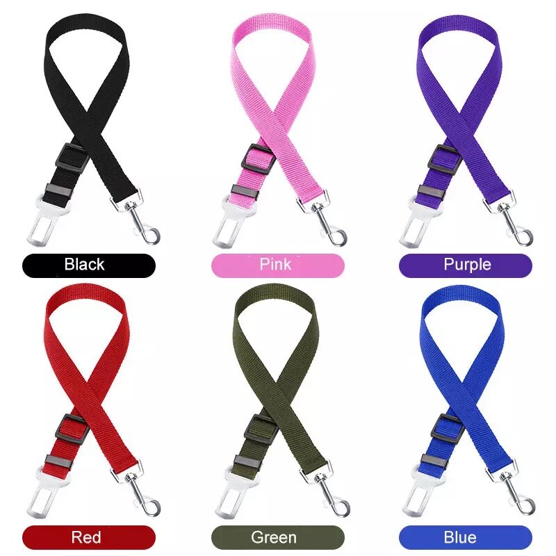 1Pc Huisdieren Honden Katten Puppy Car Seat Veiligheid Belt Verstelbare Harnas Reizen Riem Lood Voertuig Hond Veiligheidsgordel Dierbenodigdheden LCL02