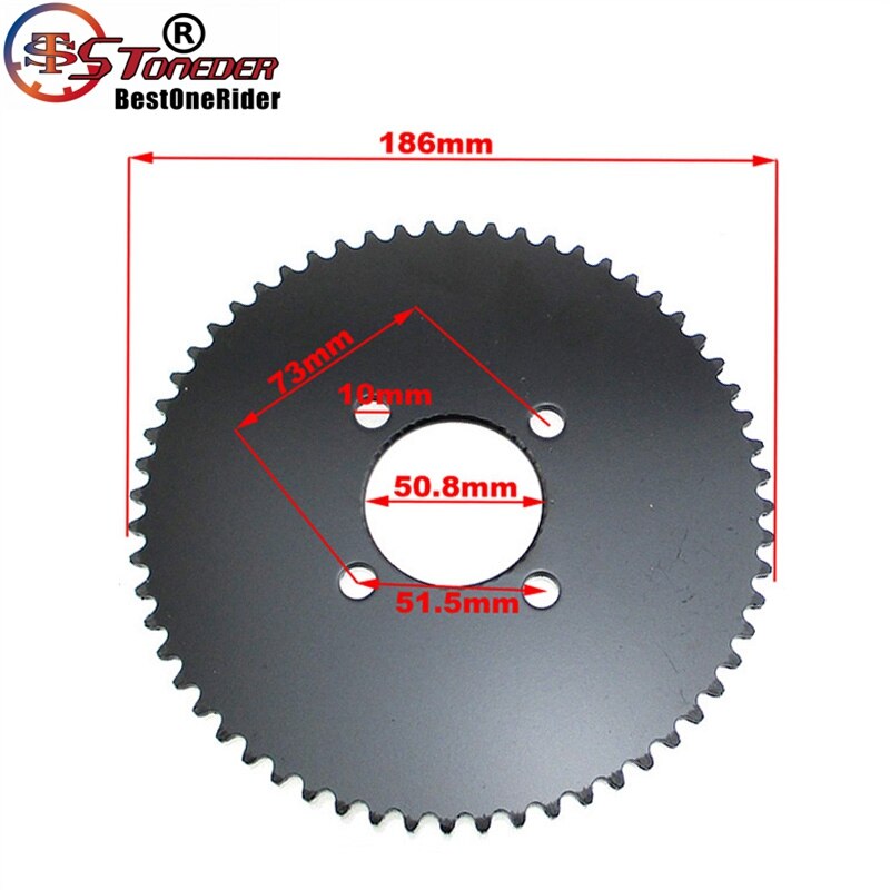 STONEDER 60 Tooth #35 Rear Sprocket For Mini Bike Go Kart Trike ATV Quad Predator 79cc 212cc 420cc