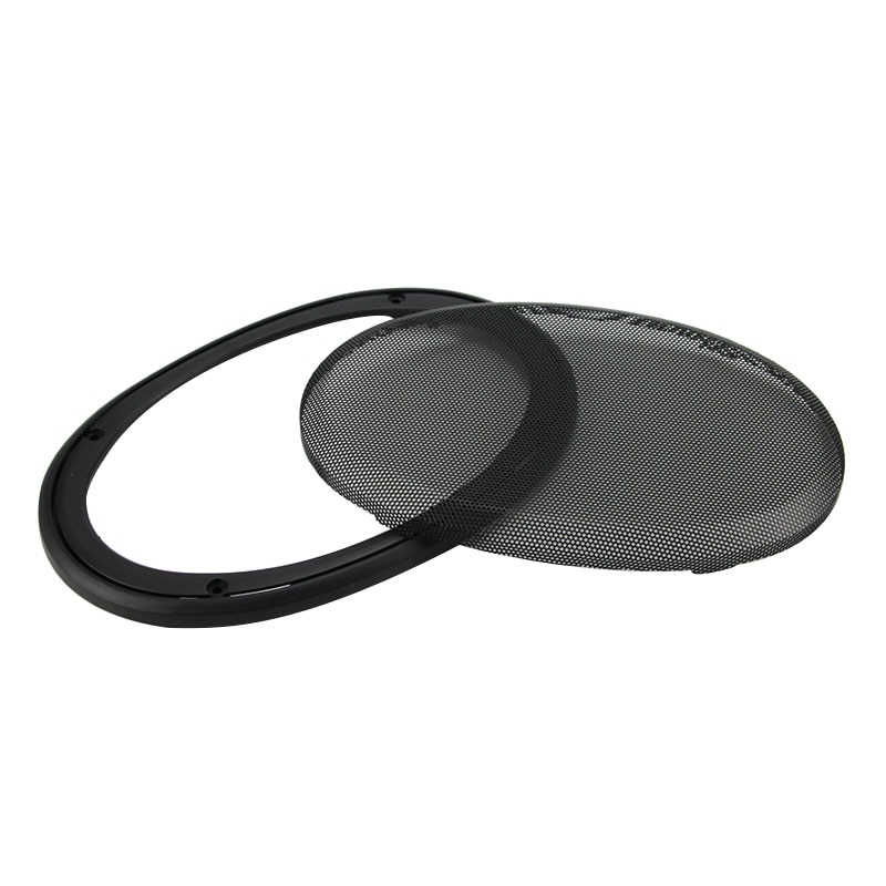 GHXAMP 2PCS 6*9 pollici Auto Altoparlante Recinzione di Maglia Netto Coperchio di Protezione Griglia Della Maglia di Plastica frame + Metallo copertura