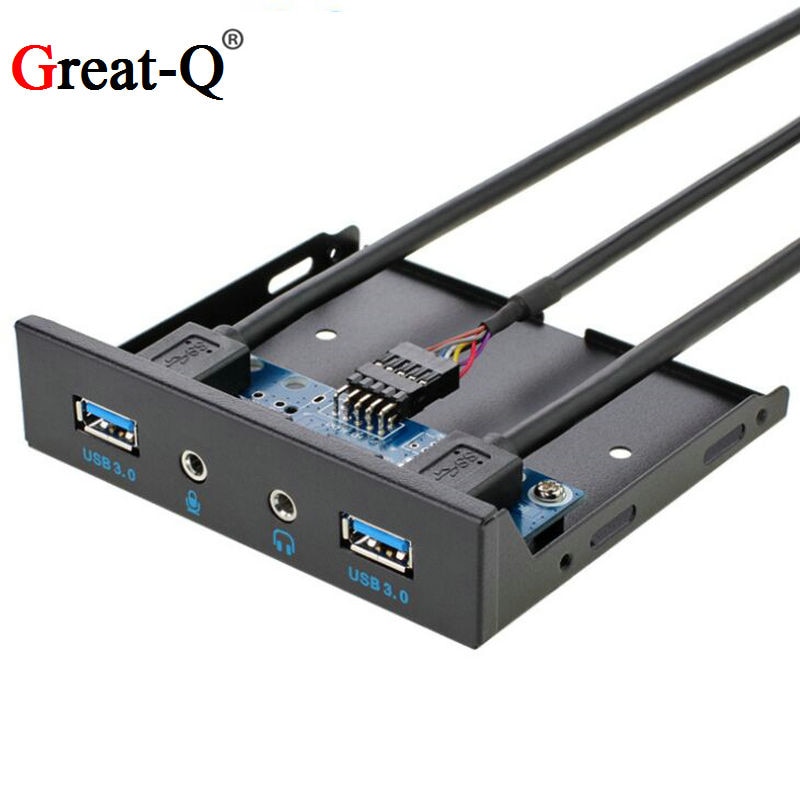 3.5 inch Custom 2 Port USB 3.0 Computer Case Front Panel with HD Audio and Microphone Port