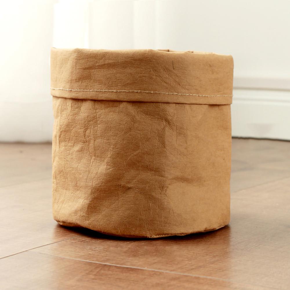 Wasserdicht Umweltfreundliche Kraft Papier Blume Topf Halfter Wiederverwendbare Blumentopf Drouble Multifunktions Schreibtisch Hause Lagerung Tasche: 01 / L   16 x 16 cm