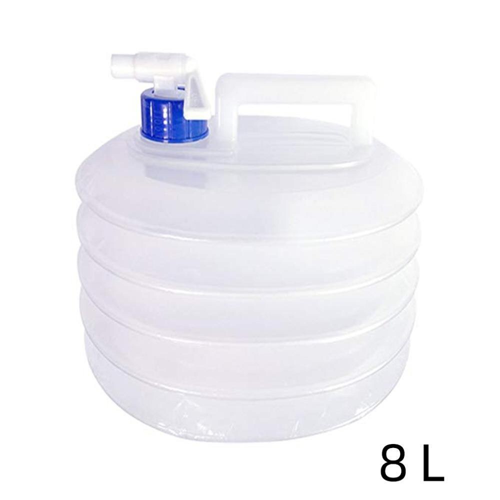 Bil hopfällbar hink bil genomskinlig vattenpåse utomhus dricksvattentank bil universal 3 l 5 l 8 l 10 l 15l: 8l