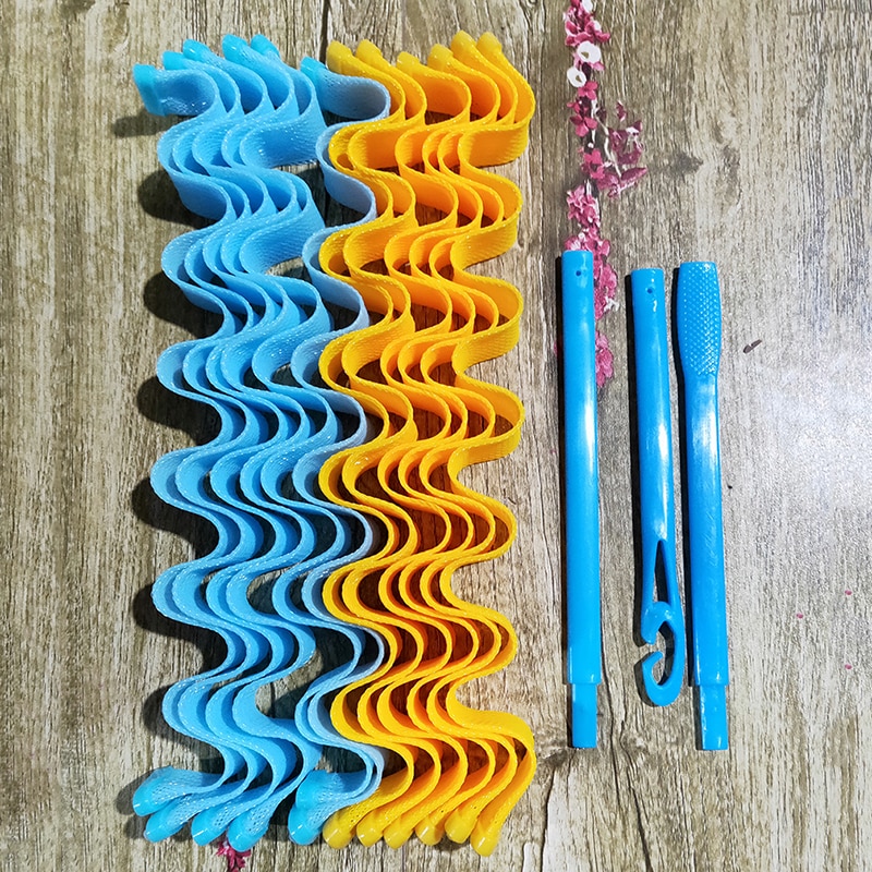 12 Pcs Water Rimpel Diy Magic Hair Curler Draagbare Kapsel Roller Sticks Duurzaam Makeup Curling Hair Styling Tools