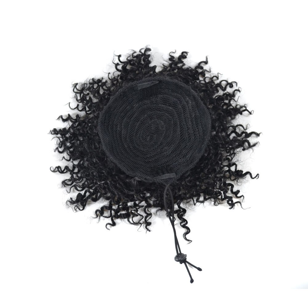 Jeedou sort farve afrikansk hår knold chignon hårtilbehør krøllet hår syntetisk scrunchie wrap damehår hestehale