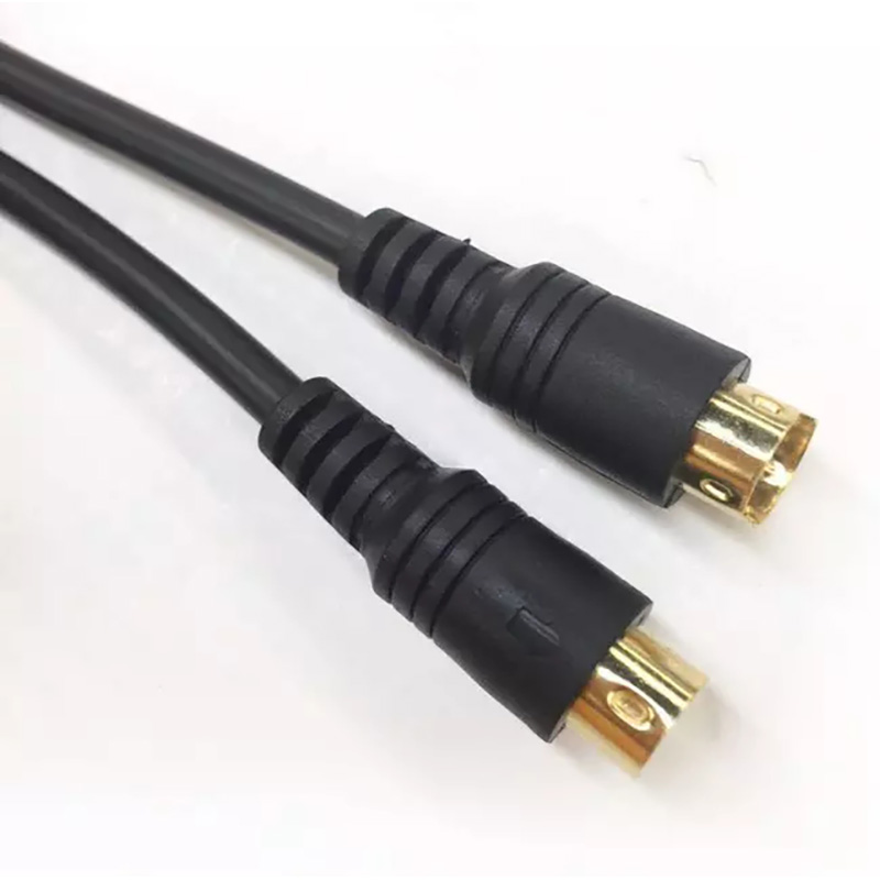 S-Video SVideo Cable chapado en oro Din de 4 pines para receptores DSS de cine en casa VCR DVR/PVR Reproductores de DVD