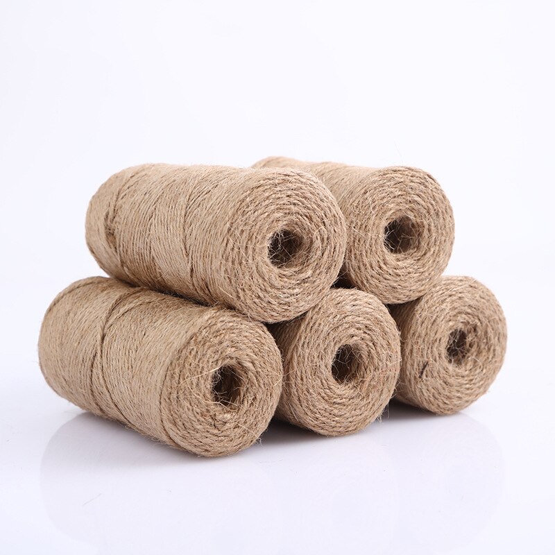 1rollen100m Natürliche Jute Hanf Seil Hause Dekoration retro Stil DIY Handwerk Kabel Dekorative Seil 1mm 2mm 3mm durchmesser Handgemachtes