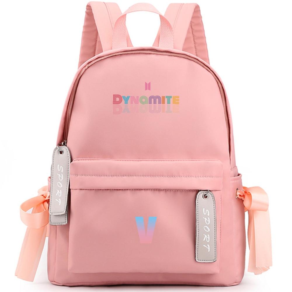 DYNAMITE backpack Album Bangtan Boys The same bowknot backpack schoolbag backpack female high school students large cap