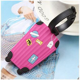 1pc Suitcase Cartoon Luggage Tags ID Tag Address Holder Identifier Label travel Accessories: B12