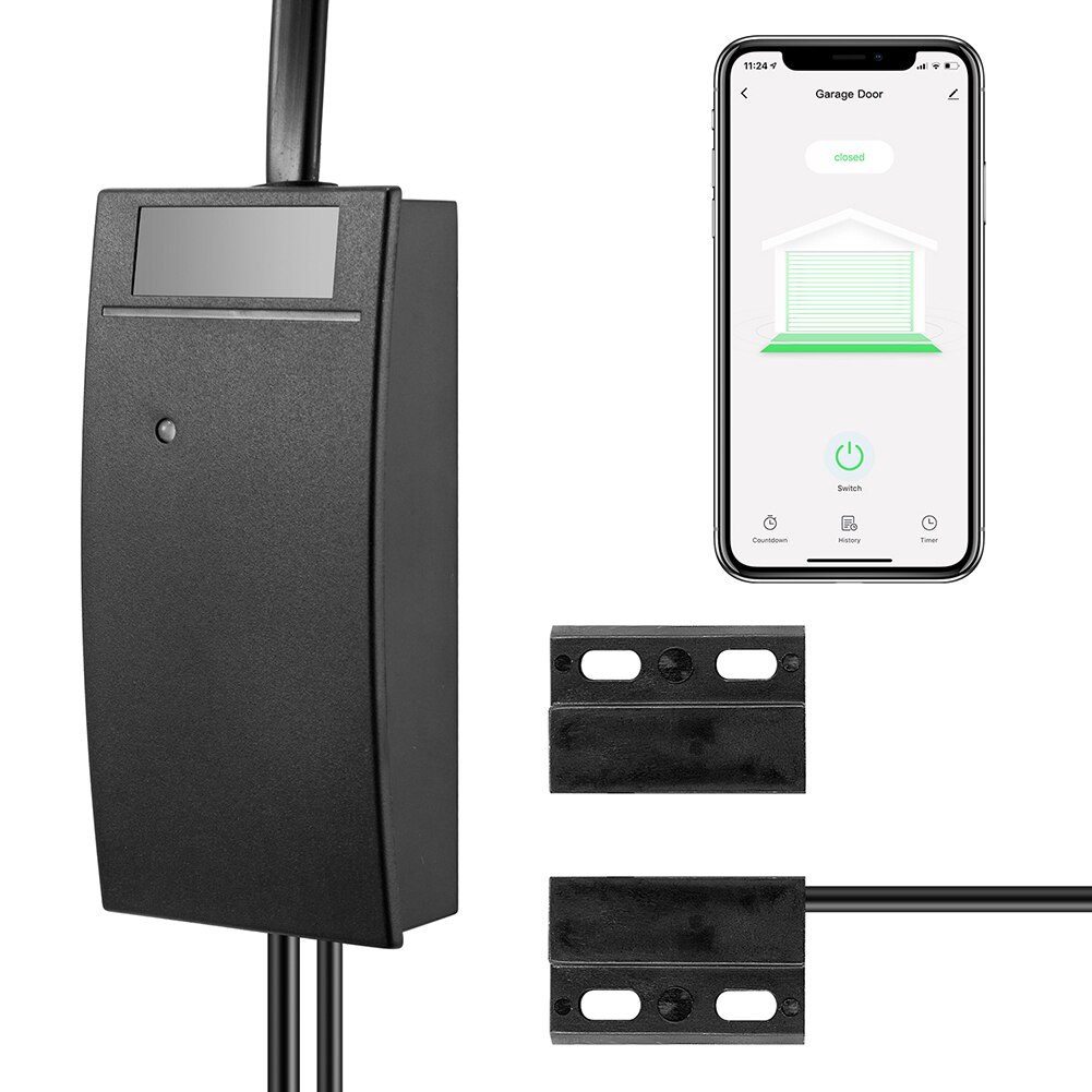WiFi Smart Gate Switch Timer Garage Door Controller Work With Alexa Home Phone Remote Control Security System Door Opener