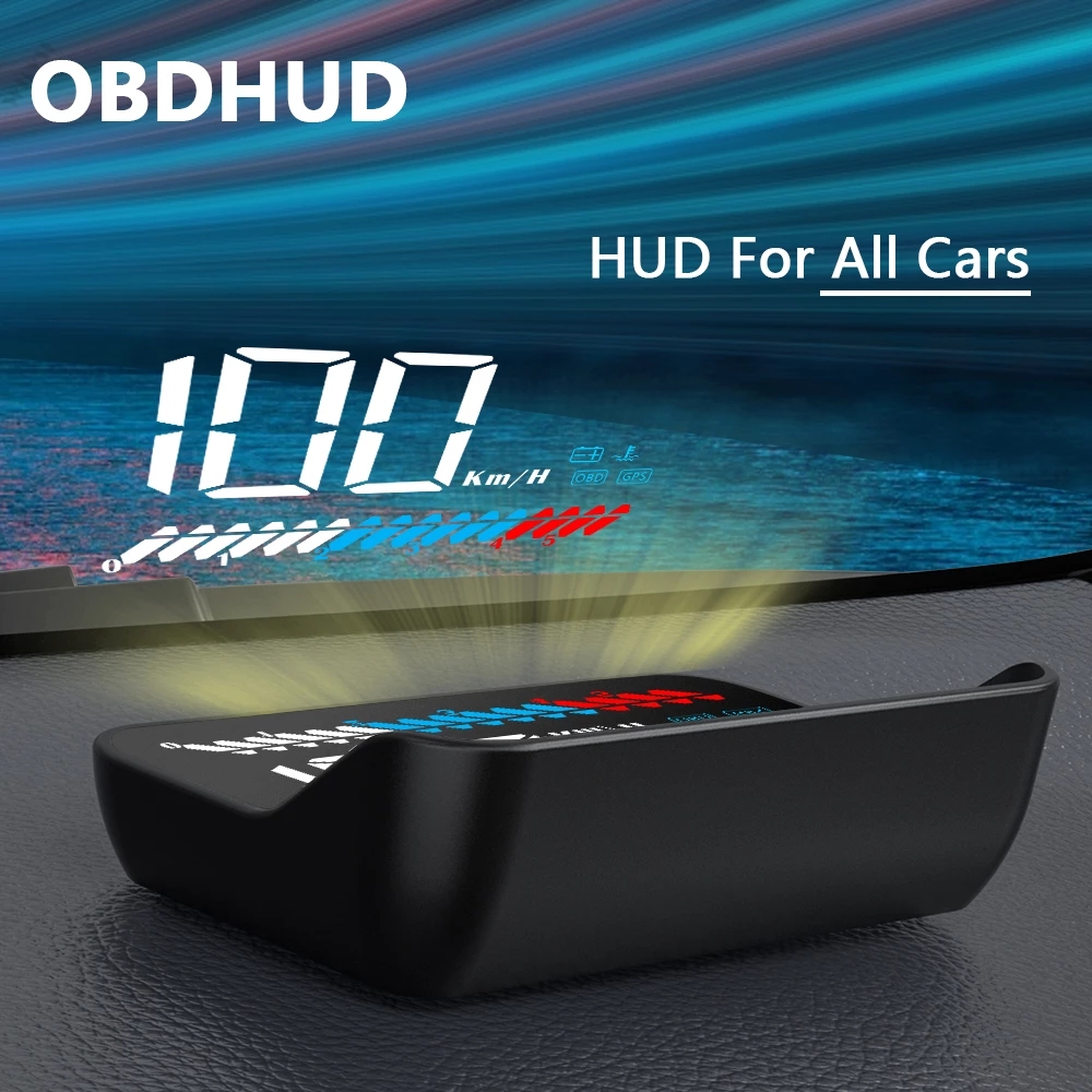 OBD HUD M7 HUD Head-up Display OBD2 Speedometer Projector GPS Dual System For All Cars On the Windshield Electronics Accessories