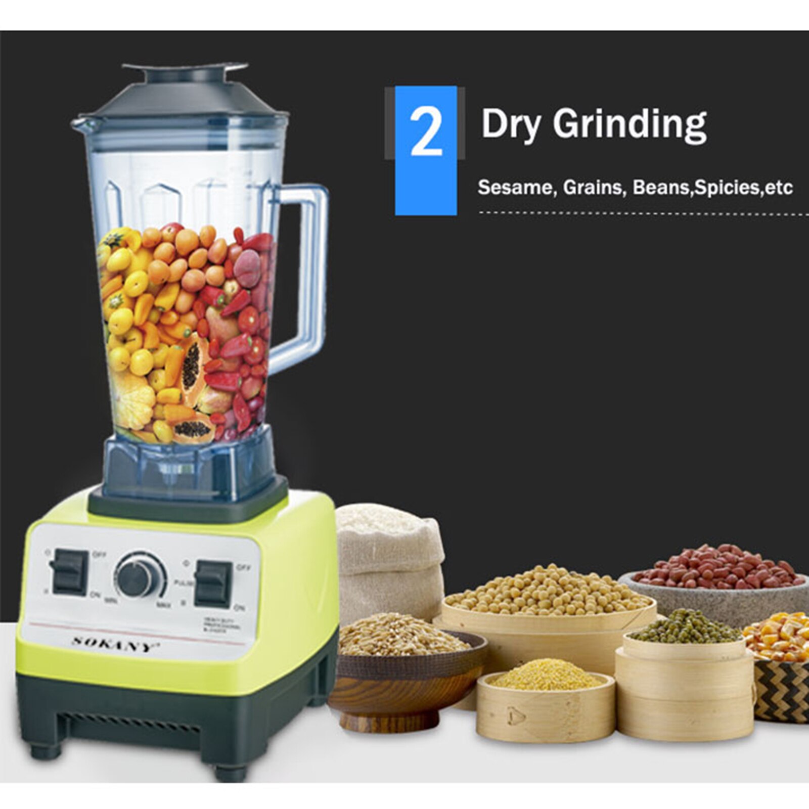 62 Oz Countertop Blender 4500-Watt Base Total Crushing Technology for Smoothies and Frozen Fruit EU Plug