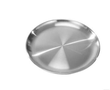 European Style Gold Dinner Plates Serving Dishes Kitchen Round Cake Tray Western Steak Plates: SILVER / 23cm