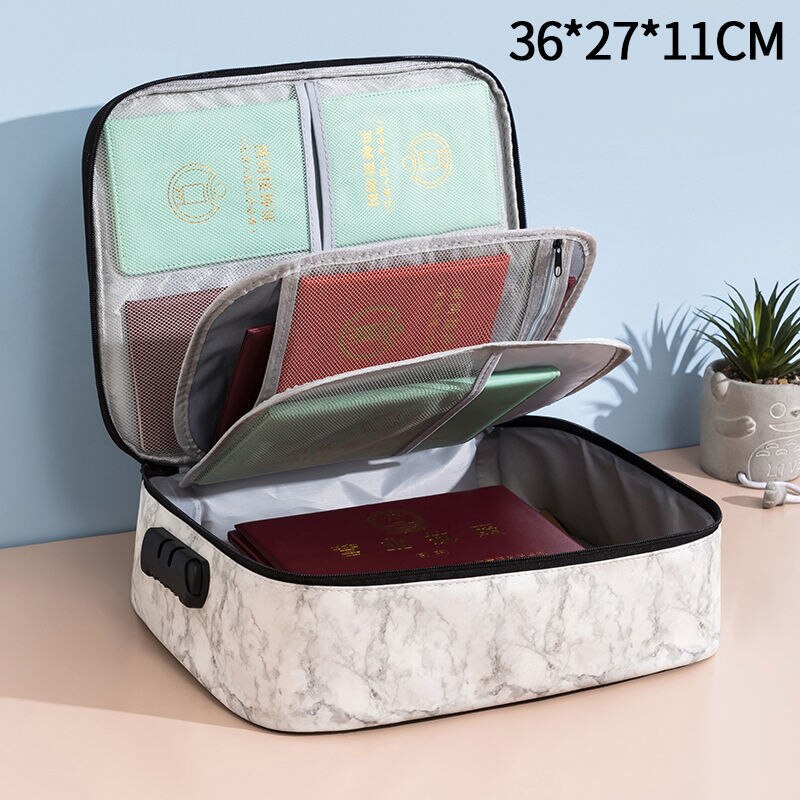 Bolsa de almacenamiento de documentos multiusos de gran capacidad, bolso de Material impermeable para organizar el hogar, viaje de negocios, organizador de archivos, maletín: A Gray