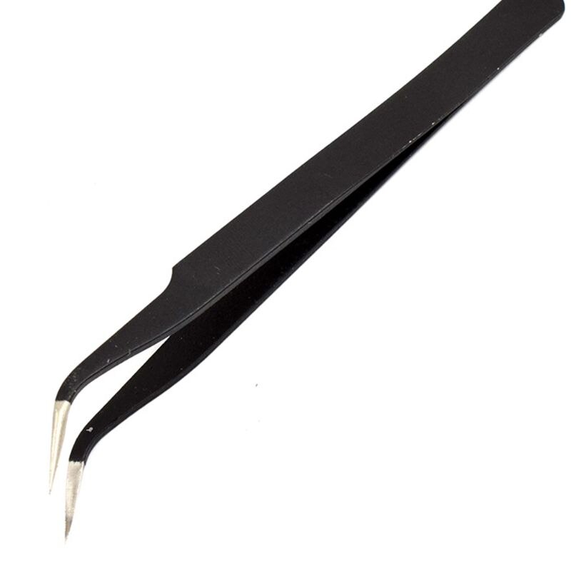 5 stuks koolstofstalen, hoge precisie, zwarte handwerkklem, gebogen pincet, doe-het-zelf-kniptang, esd -15/, esd -14