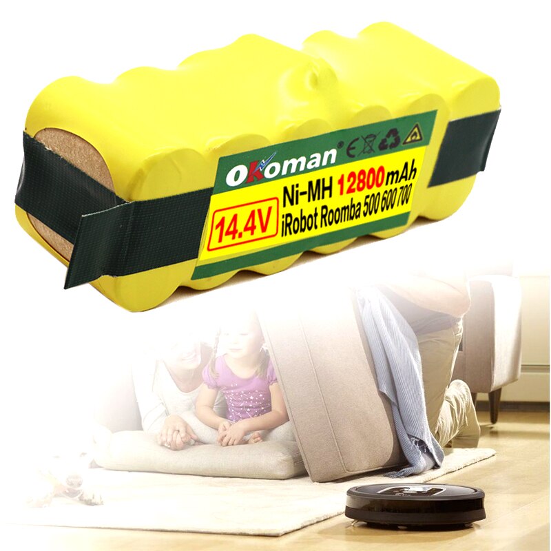 Hohe Kapazität 12800mAh 14,4 V Batterie Für iRobot Roomba Staubsauger 500 530 540 550 620 600 650 700 780 790 870