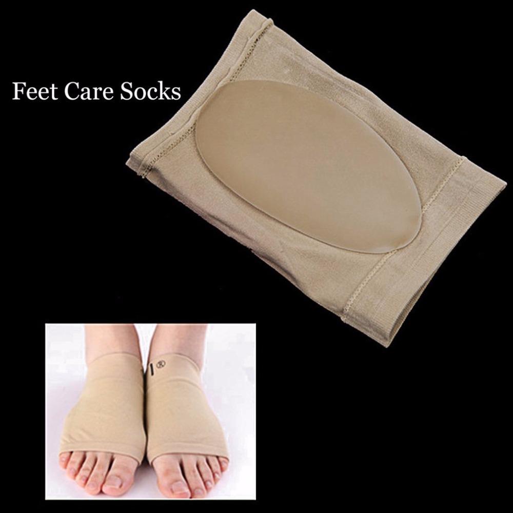 1 Pair Feet Care Pads Patch Socks Gel Plantar Fasciitis Arch Support Sleeve Socks Heel Cushion Foot Pads Patch Care Tool Kits