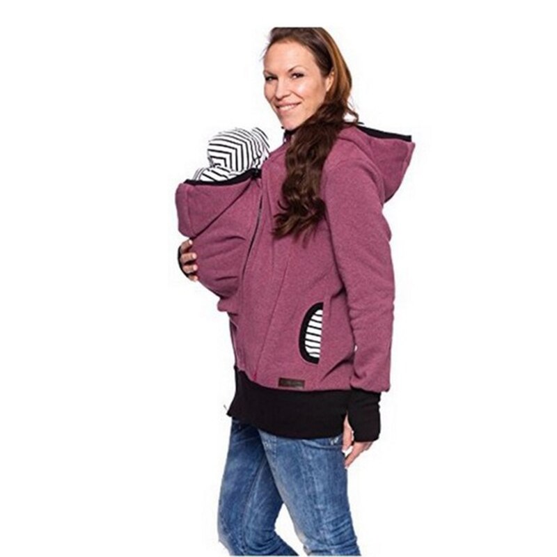 Abrigos de maternidad para mujeres embarazadas, chaqueta portabebés, canguro, sudaderas con capucha de maternidad: red / XXL