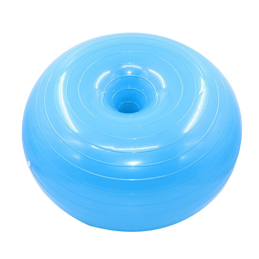 Bola de rosquinha inflável 50cm, ginástica, exercício fitness, pilates, fitness, aliviar o exercício: Light Blue