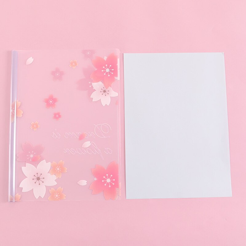 2pc Transparent A4 Drawbar Clamp PP Rod Clamp Waterproof Student Insert Folder Test Paper File Folder Office School Supplies