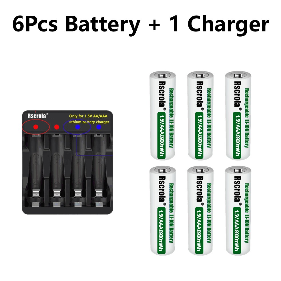 Rscrola Nowe Baterie AAA 8900mWh Akumulatory 3A Przenośne Baterie robić Pilotów Zabawek Dzwonków robić Drzwi Zegarów Gamepadów