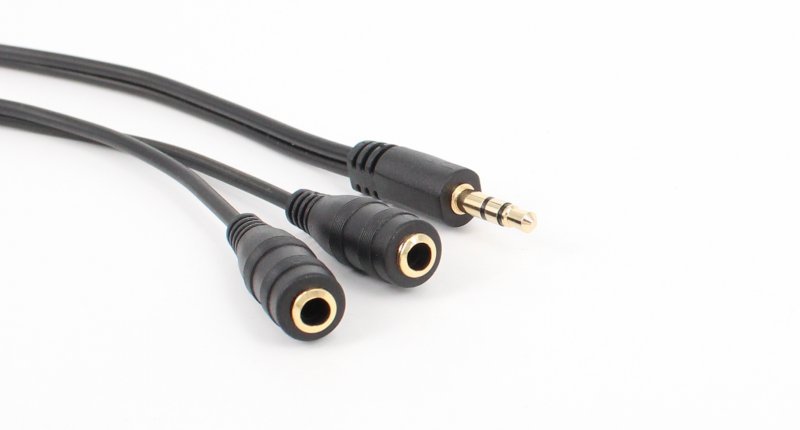 1pcs Black 3.5mm 1 in 2 Koppels Audio Line Oordopjes Headset Hoofdtelefoon Oortelefoon Splitter Voor Pad Telefoon android Mobiele MP3 MP4
