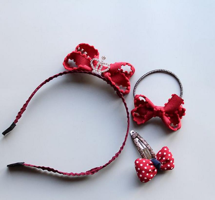 Tecknad kanin hårband blomma rosett hårnål barn hårband huvudbonader elastiska hår slipsar gummiband flickor håraccessoarer  tz10: 3