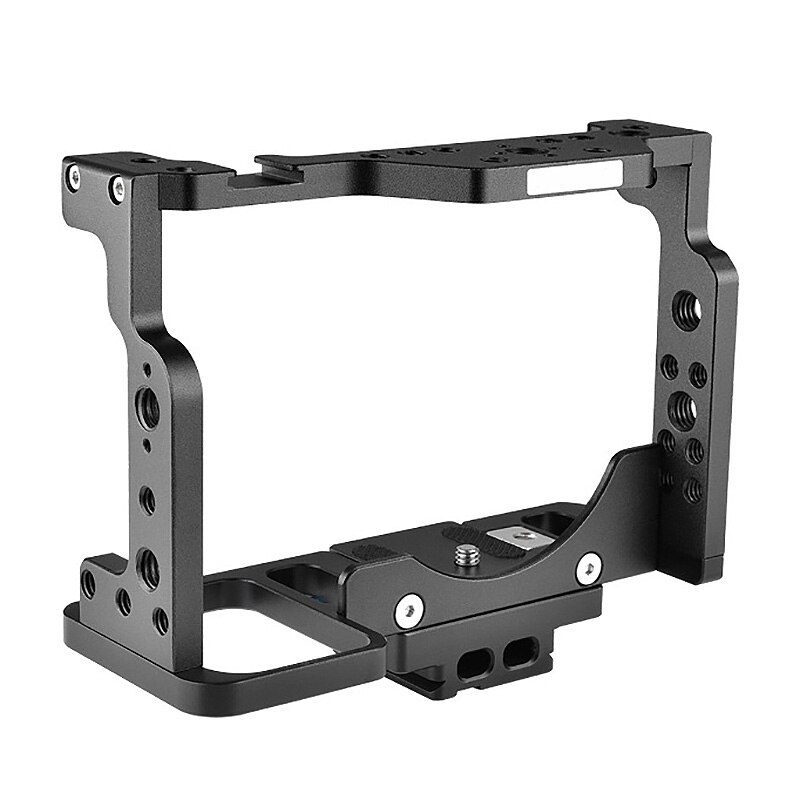 Suporte de fotografia câmera dslr coelho gaiola para nikon z7 z6 série liga alumínio gaiola handheld estabilizador preto: Default Title
