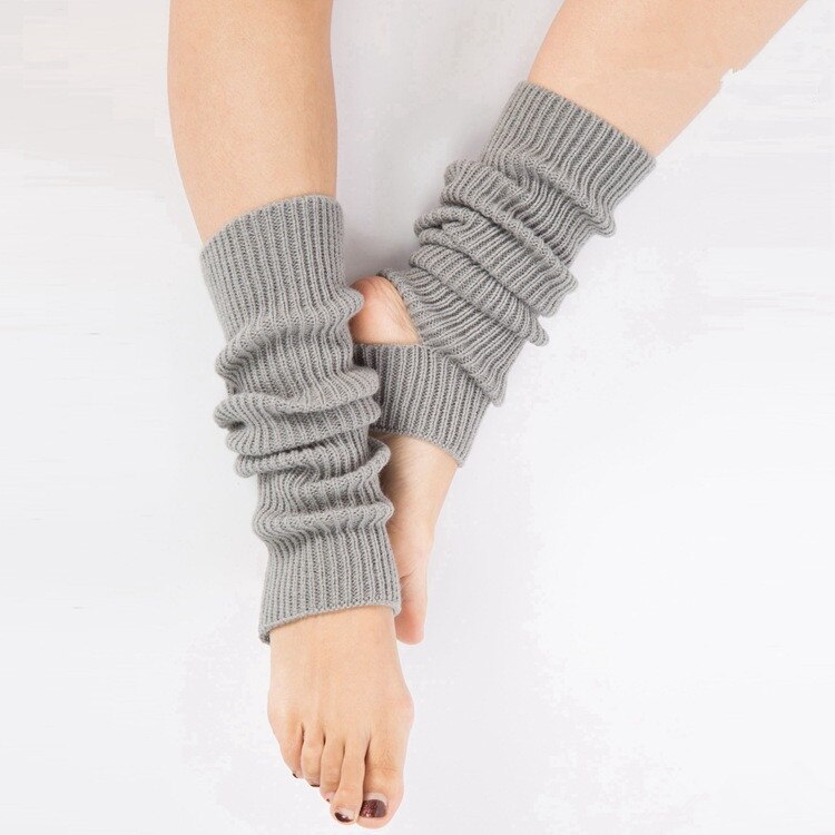 Kinderen Adult &#39;S Beenwarmers Gebreide Sport Beschermende Wol Ballet Benen Cover Yoga Latin Dance Voet Warm Lolita Sokken: gray