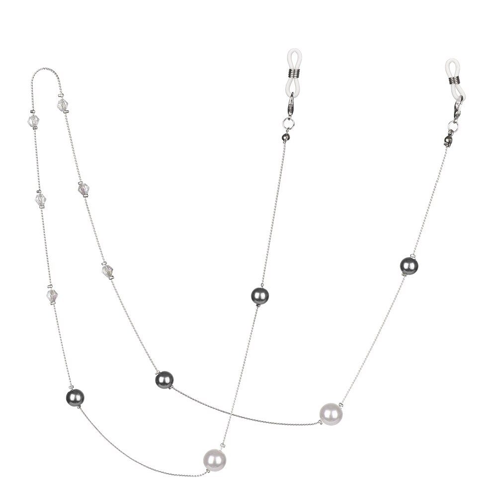 Zeester, schelp, zonnebril, ketting, parels, strass steentjes, brillenkoord, brillenketting, kralen, nekband, touw 70cm: 06