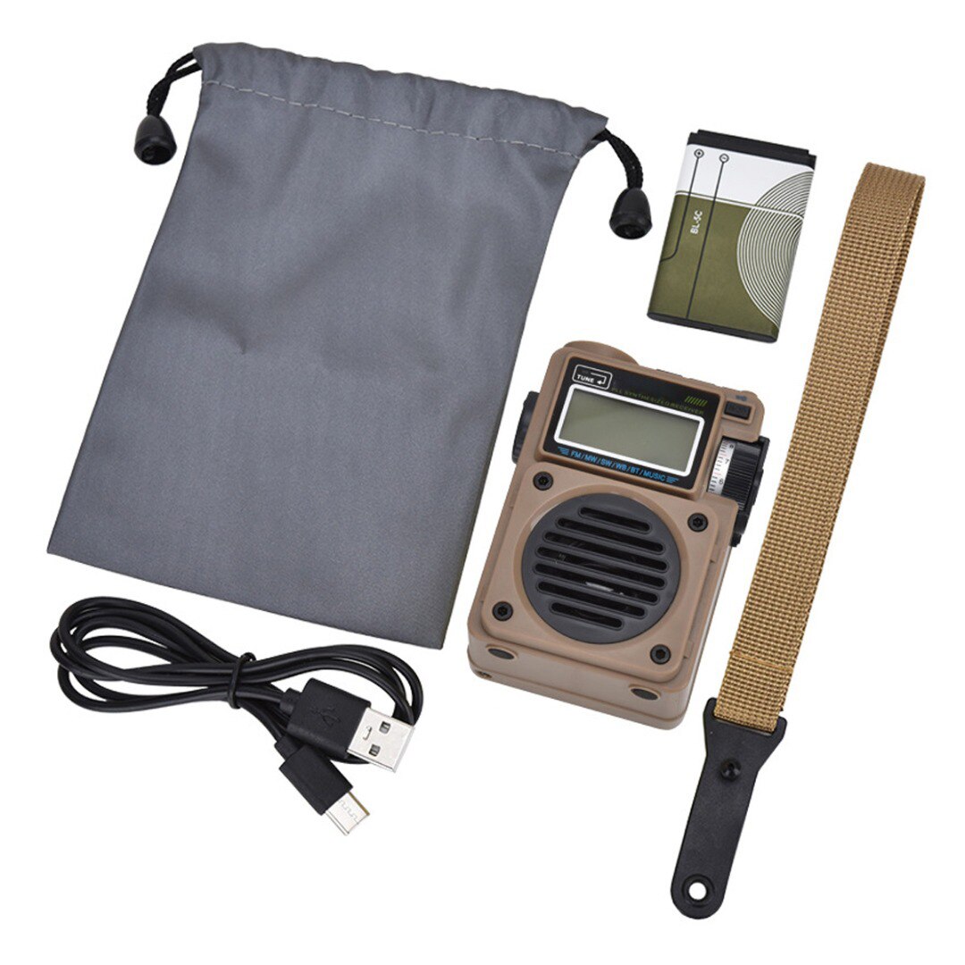 1pc HRD-701 Digital MP3 Player Recorder Full Band Radio AM FM SW Stereo Speaker Receiver TF Card Music Player Support Snooze