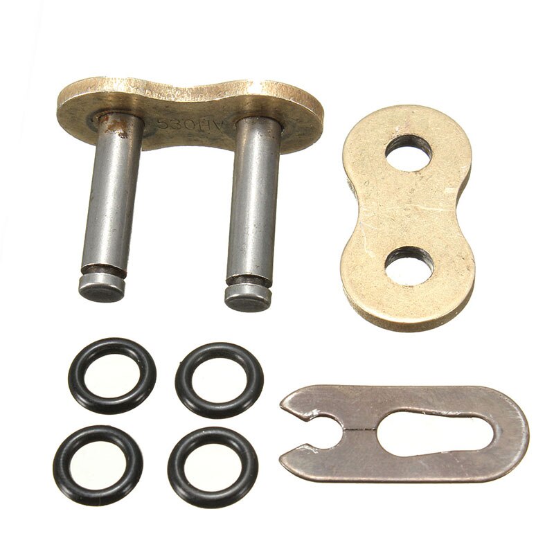 Motorfiets crossmotor 530h zware ketting gouden verbindingsschakels met o-ring motorkettingverbindingsclip slot voor atv