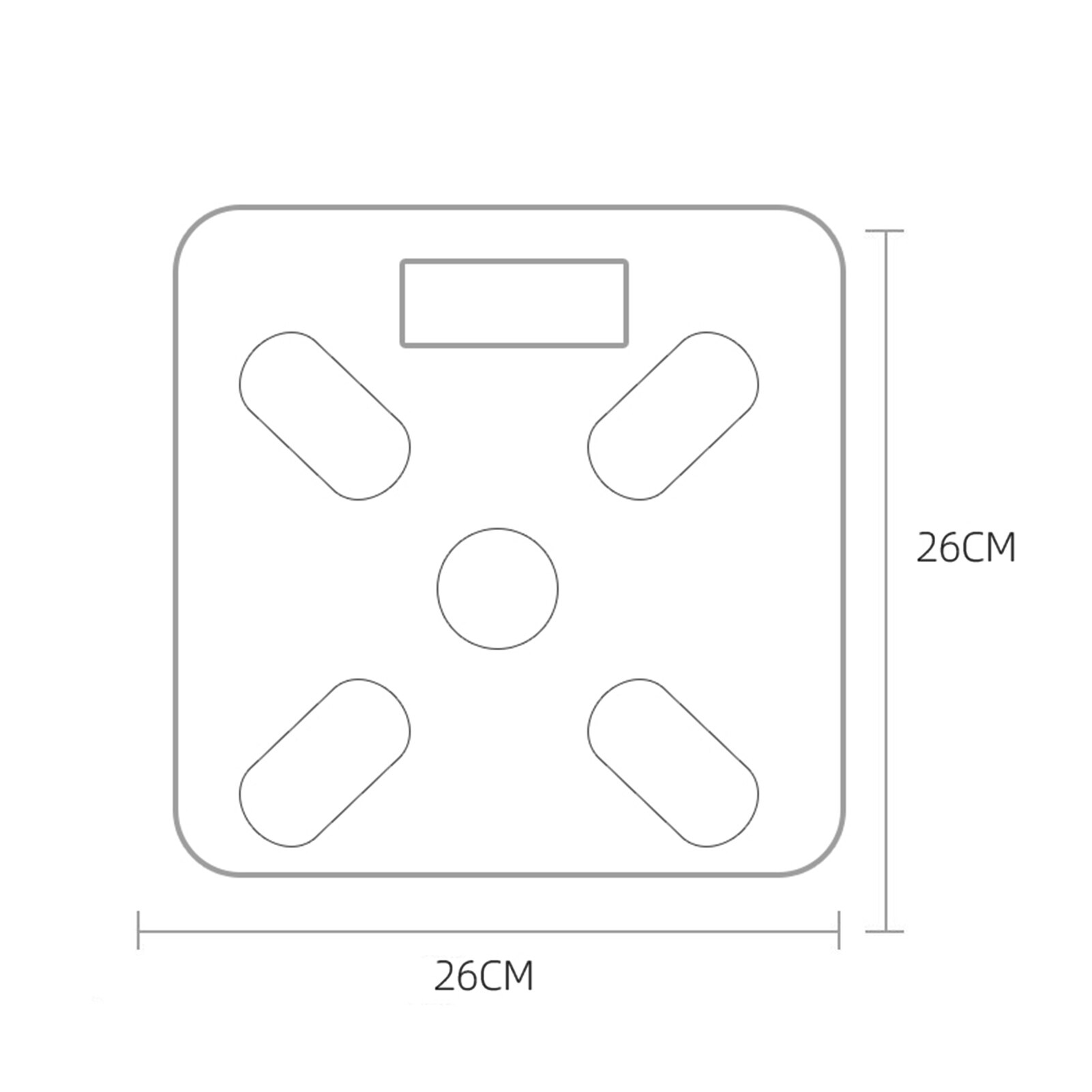 Digital Body Fat Scale Body Weight Scale LED Body Composition Analyzer APP for Body Weight Body Fat BMI BMR Muscle Mass