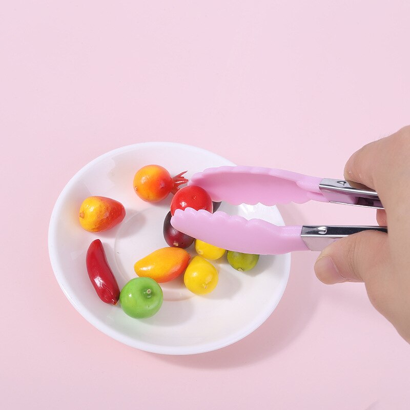 Kitchen Clip Barbecue Tool High-temperature Silicone Nylon Food Clip Stainless Steel Silicone Bread Clip Kitchen ToolAccessories