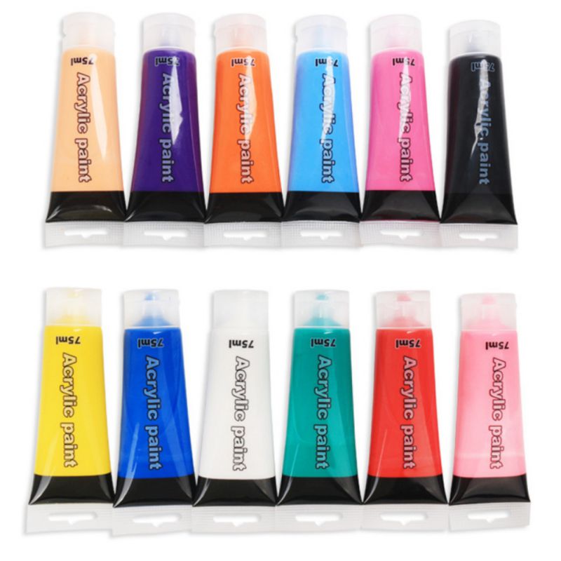 Arts Acrylic Paint 12 Colors Refills Art Painting Single Wall Paint Graffiti Hand-painted Oil Paint Crafts