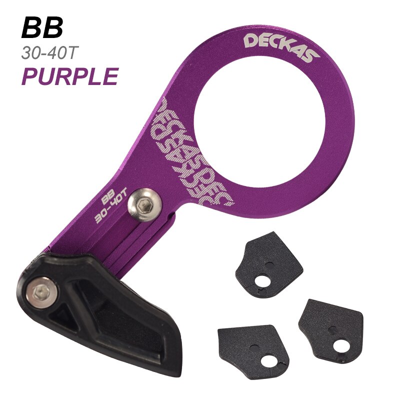 MTB Bike Chain Guide Ultra Light Bicycle Chain Stabilizer Mountain Road Single Speed Wide Narrow Gear Ring Chain Guide Anti: BB Purple
