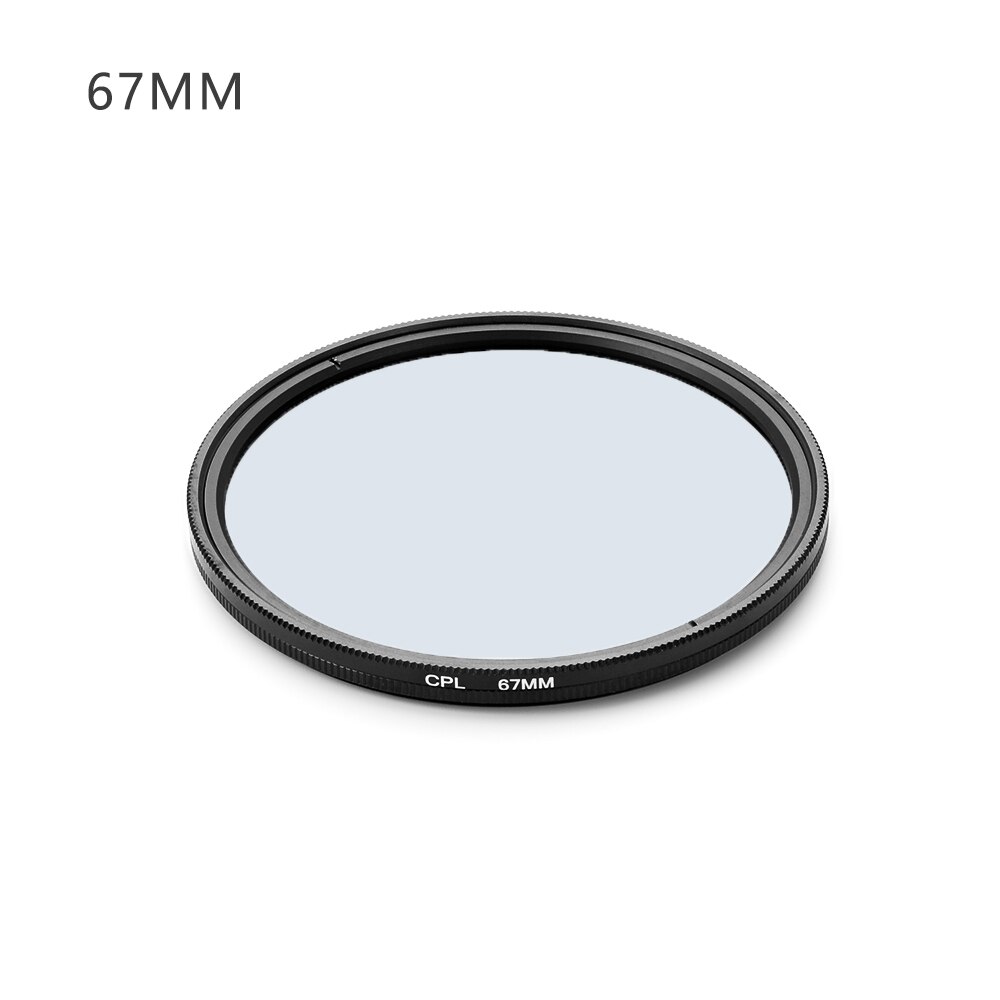 Camera Accessories For Canon Nikon DSLR Camera Lens Polarizing CPL Filter 37/49/52/55/58/62/67/72/77/82mm: 67MM