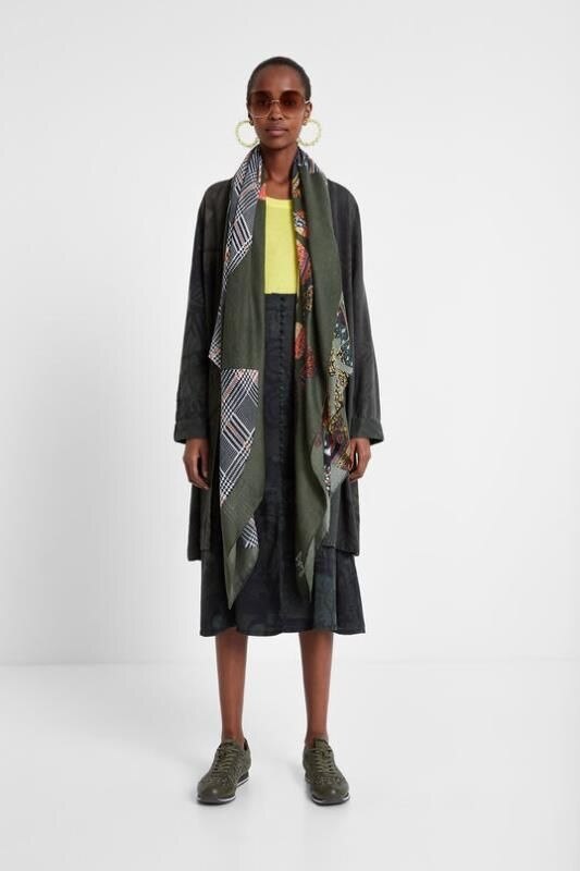 Spaanse Desigual Kleurrijke Print Sjaal Zonnescherm Strandlaken Geborduurd Warme Handdoek Zon Bescherming: 7
