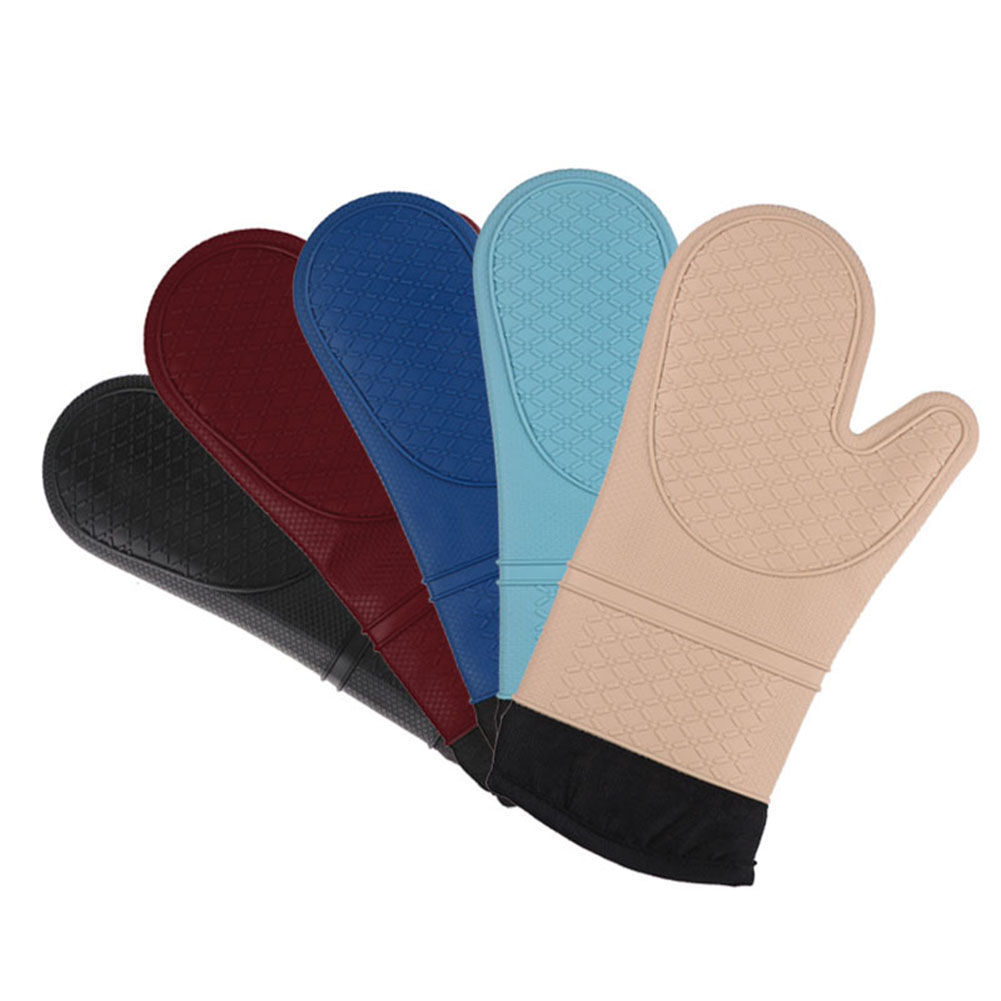 1Pc Non Slip Heat Insulated Thick Cotton Glove Mitten Pot Pad Mat Baking Tool