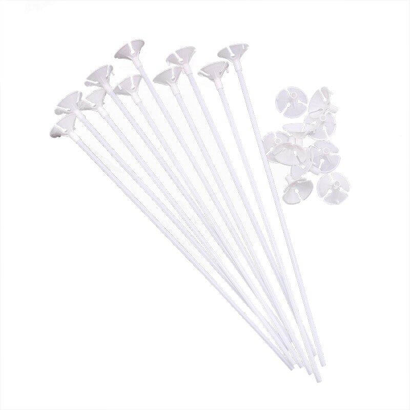 10Pcs Folie Latex Ballonnen Houder Sticks Met Cup Birthday Party Wedding Opblaasbare Ballen Decoratie Accessoires: latex ballon stick 1