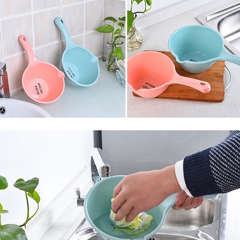 1pc Plastic Water Scoops Washing Hair Tool Children Baby Bath Scoop Thick Long Handle Cooking Kitchen Tools Gadgets