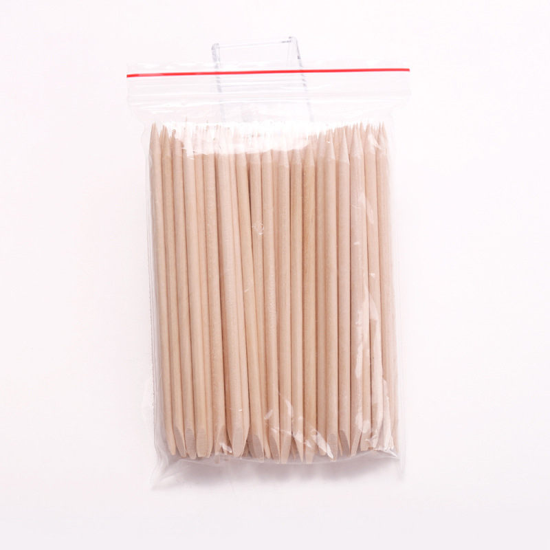 Nail Wooden Cuticle Pusher Set Double-ends Orange Wood Sticks Cuticle Removal Nail Art Sticks Exfoliating Pedicure Manicure Tool