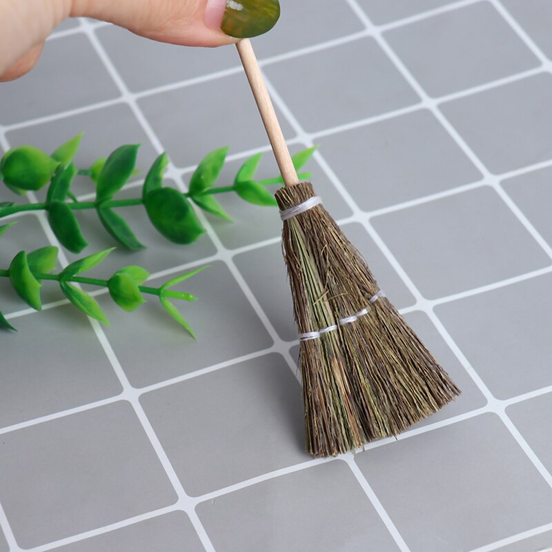 1:12 dukkehus miniature kost støvbræt / moppespand sæt dukkehus rengøringsværktøjssæt klassisk legetøj foregiver legemøbler legetøj
