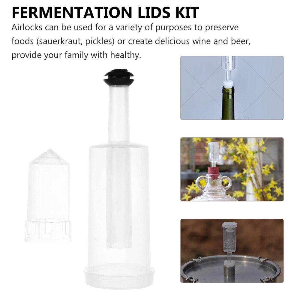 1 Set Three-piece One-way Brewing Fermentation Stopper (Assorted Color)