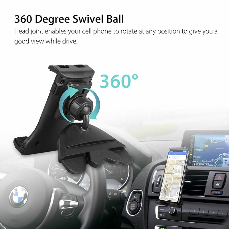 Universele 4 - 12 Inch Tablet Houder Auto Cd Slot Tablet Beugel Mobiele Telefoon Houder Stand Draaibare Voor Ipad samsung Pad