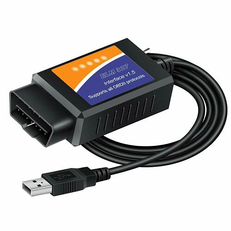 For ELM327 OBD2 Scanner Elm 327 USB V1.5 Bluetooth Code Reader Auto Diagnostic Scanner Tool Made for Forscan: Default Title