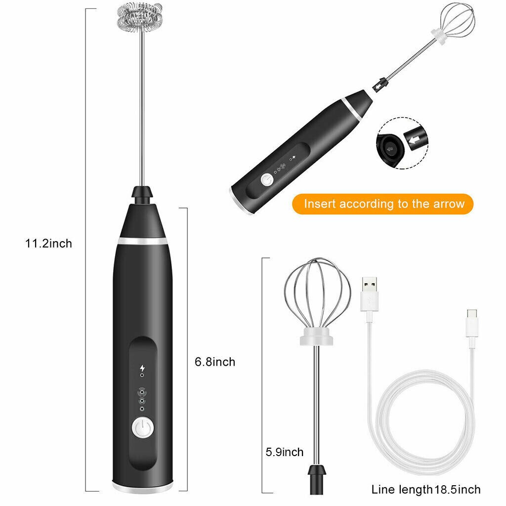 Electric Milk Frother Egg Foam Coffee Maker For Milk Cappuccino Whisk Tools Practical Kitchen Baking Tool For Coffee Chocolate